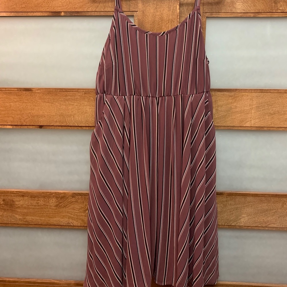 Torrid Midi Striped Purple Dress Size 2